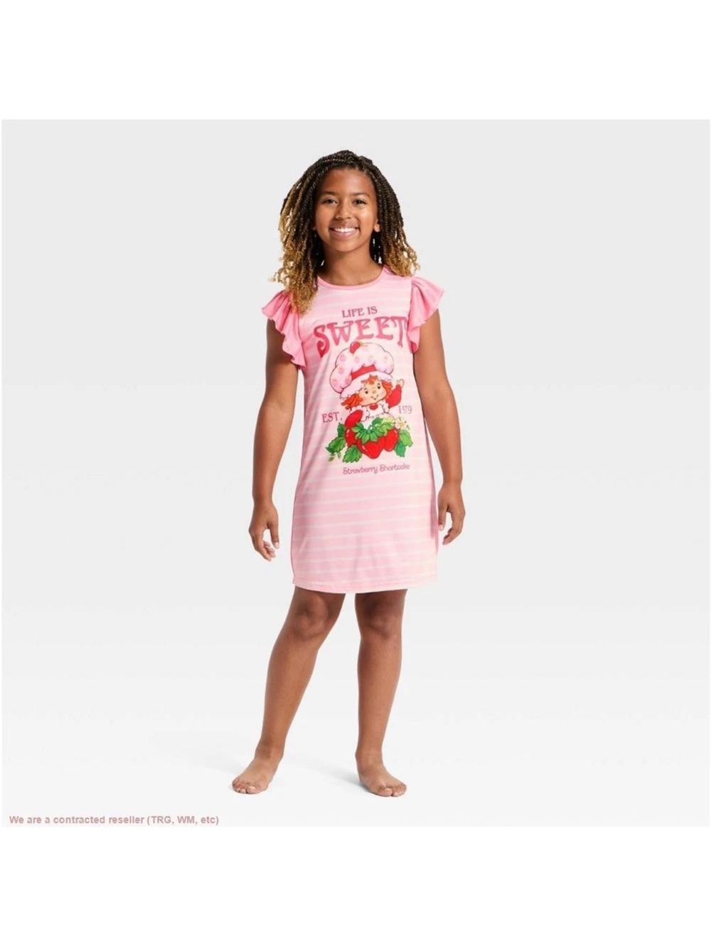 Pink Girls' Nightgown - Life Is Sweet strawberry shortcake